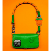 Leather iPhone Wallet Colorful Cases iPhone 15 14 13 With Crossbody Strap